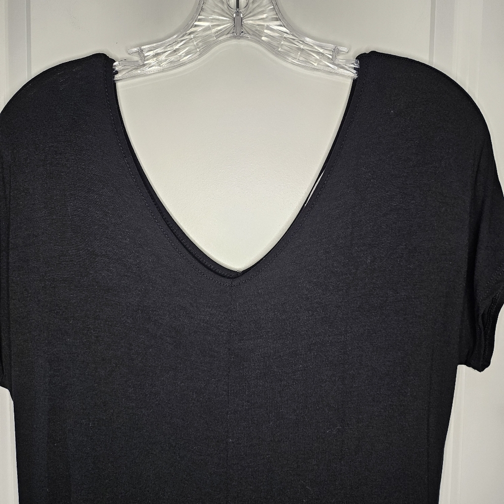 BomBom Women's Black Wide Leg Jumpsuit Size S Side Pockets Neutral Minimalist - Picture 4 of 12